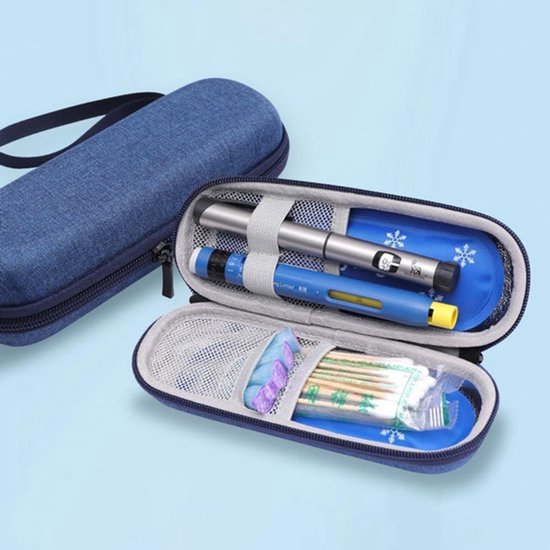 Dailygoods- Insuline Pen Koeler - Compact Reisdoos - Draagbare Insuline Etui - Waterdicht - EVA Materiaal - 20 x 7 x 5 cm - Insuline Koeltas van Dailygoods — afbeelding 2