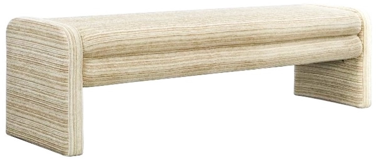 Bronx71 Eetkamerbank Ravi chenille beige/taupe 160 cm - eettafelbank - eetbank Taupe, Beige