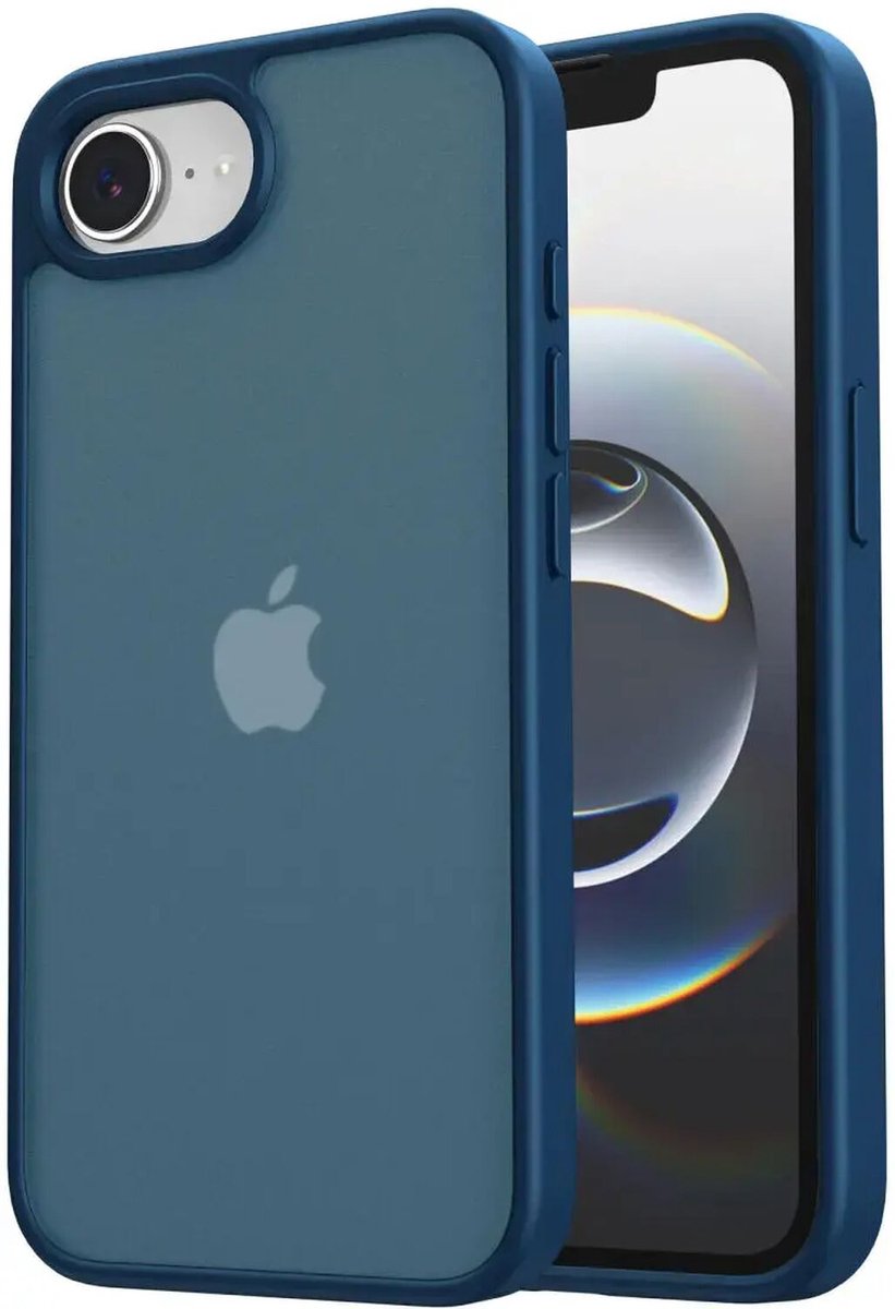 Hoesje Geschikt voor Apple iPhone 17e / 16e - Matte Back Cover - Blauw