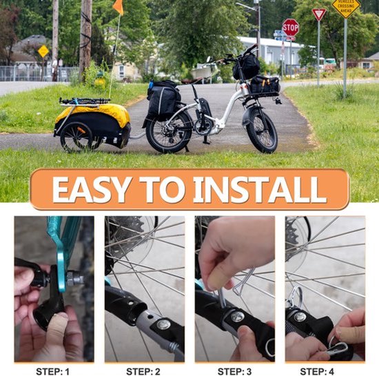 Bicycle accessories - 2 Stuks - Koppelstuk Voor Fietskar - fietsadapter - Hondenfietskar koppeling -Fietsaanhangerhaakconnector - geschikt voor kinderfietsaanhangers, bagage- en huisdierfietsaanhangers van Bicycle — afbeelding 5