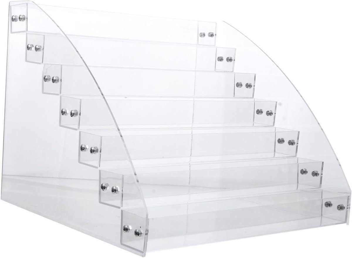 Lippenstift Organizer - Nagellak Houder - Schoonheidsroutine Organiseren - 7 Roosters - 31 cm - Transparant