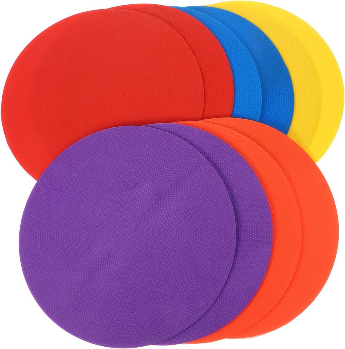 Trainingsschijven Voetbal - Oefenmarkeringen Sport - Sporttraining Verbeteren - Duurzaam Scheurvast PVC - 22.7 cm - Multicolor