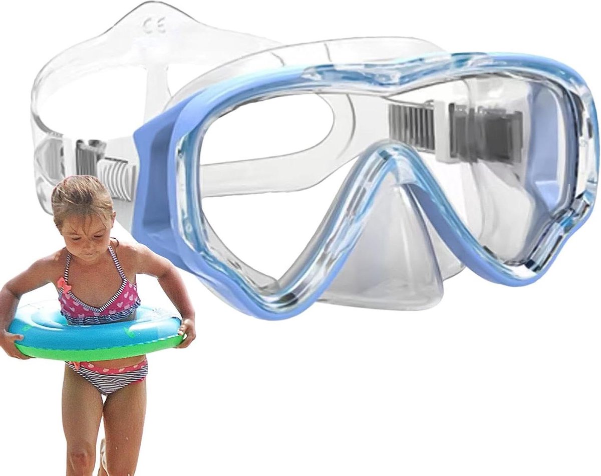 Kinder Zwembril - Duikbril Kinderen - Snorkelen en Duiken - Met Neusafdekking - 26 x 10 x 2 cm - Blauw