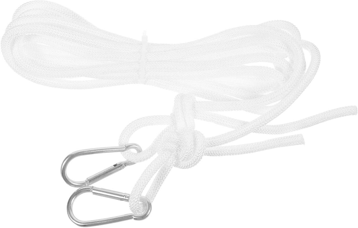 Kampeerwaslijn - Droogkabel Waslijn - Buiten Kleding Drogen - Winddicht Ontwerp - 5 Meter - Wit