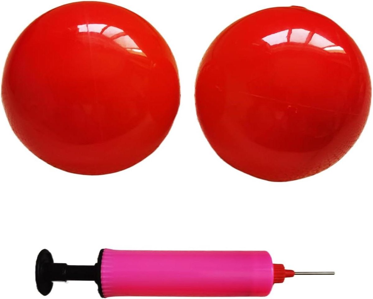 Massage Bal Set - Spierroller Ballen - Diepe Spierontspanning - Verstelbare Stevigheid - 102 cm - Rood
