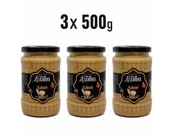Abdurrahman Tatlici Tahin 100% Sesampasta – Glutenvrij Tahini & Zonder Toevoegingen – 3x 500g Glazen Pot | Rijk aan Calcium & Plantaardige Eiwitten