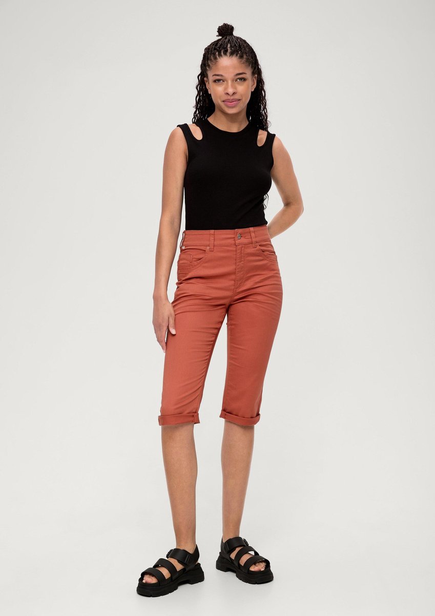 QS - female - Slim: capri van katoensatijn