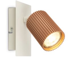 BRILONER Ida - Opbouwspot - wandlamp - GU10 fitting - leeslamp - spotlamp - voor slaapkamer - 13x8x9 cm