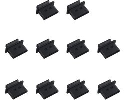 Set van 10 DisplayPort stofdoppen voor vrouwelijke poorten, gemaakt van duurzaam materiaal ter bescherming van interfaces tegen stof en vuil, eenvoudig te plaatsen en verwijderen