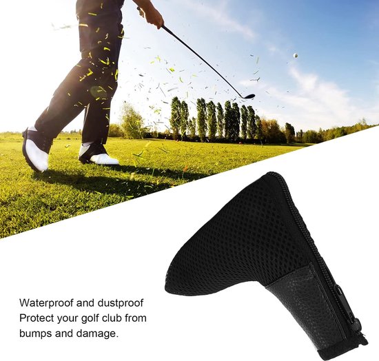 Jhubersproducts - Golfhoofddeksel - L-vormige golfclubhoes - Stevige ritssluiting - Golfclub putter hoes - Bescherming voor golfclubs - Ideaal voor go van Jhubersproducts — afbeelding 4