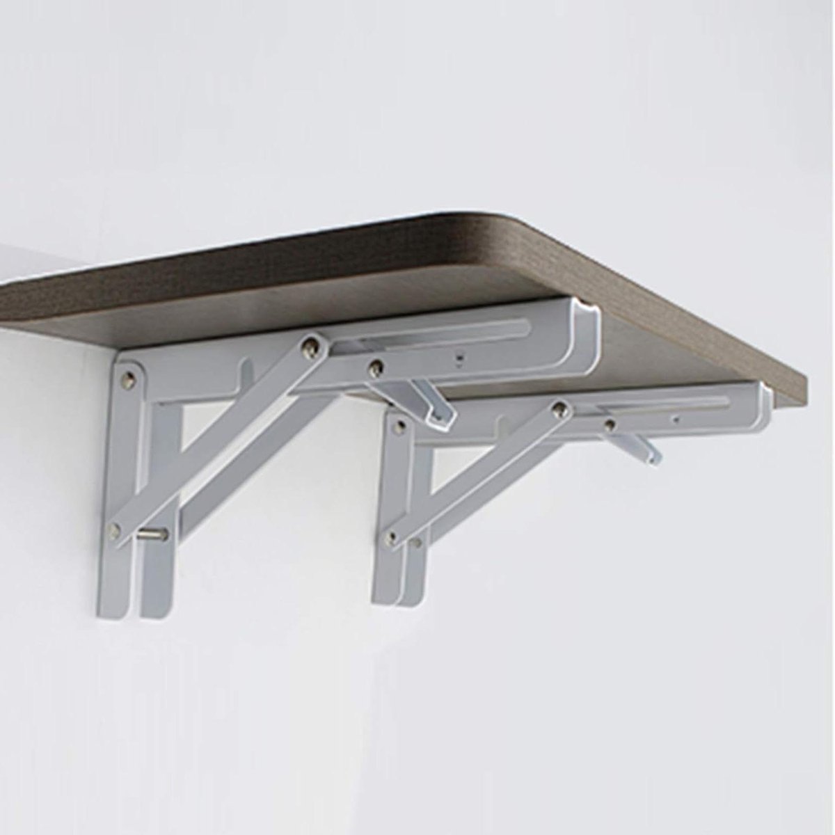 Wandplank Beugels - Opvouwbare Steunen - Ruimte Besparen - Verdikte Steunstang - 138 inch - Zwart