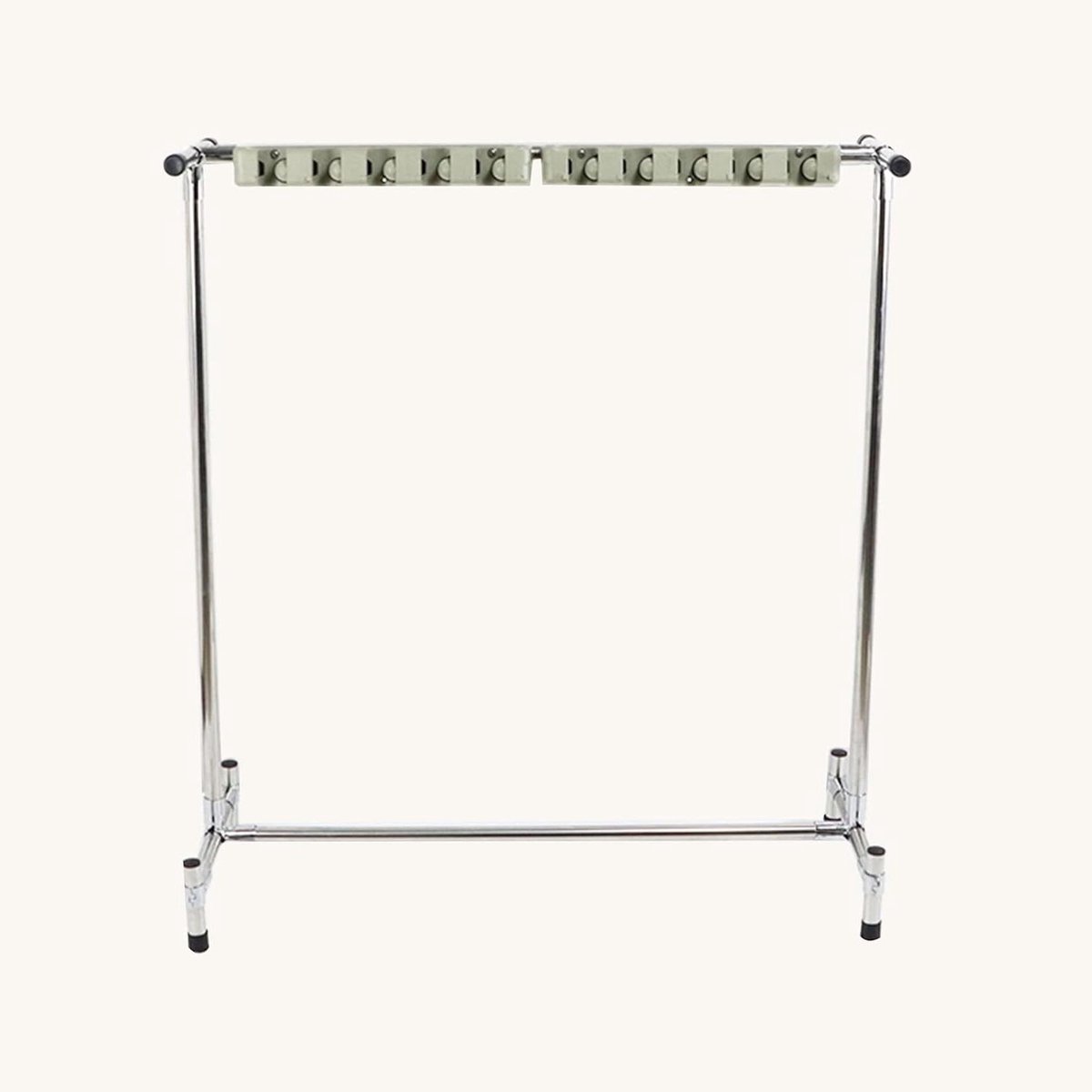 Dweilbezemhouder - Dweilrek - Gereedschap Opbergen - Verplaatsbaar - 67x42x118cm - Zilver