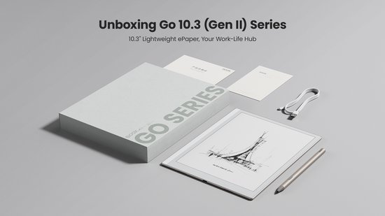 BOOX Go 10.3 Gen II + InkSense Styluspen - E-inkt e-book reader, monochroom, teken tablet, Notities, Agenda, Android 15, Play store, Stylus Pen van Merkloos — afbeelding 4