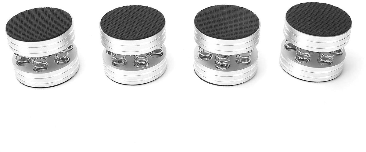 Luidspreker Spikes - Voet Pads - Trillingen Dempen - Groot Vakmanschap - 14 x 14 x 6 cm - Zilver