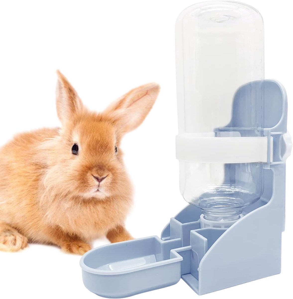 1 stuk konijnen drinkfles - 500 ml - Hangende drinker - Automatische anti-lek fles - Geschikt voor konijnen, chinchilla's, cavia's, egels en fretten - Blauw