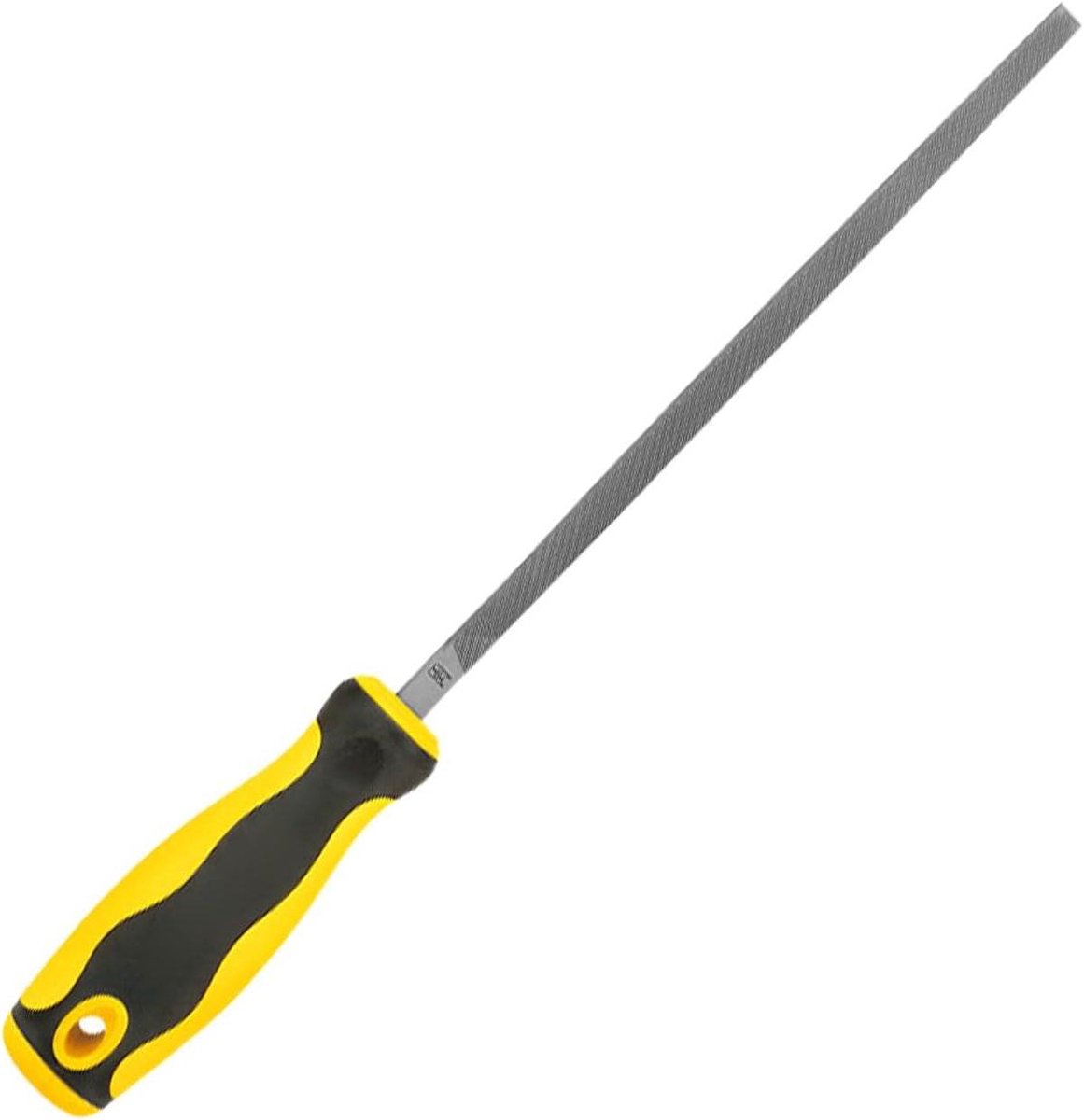 Handvijl Metaal - Vijlrasp Houtbewerking - Metaal Bewerken - Vierzijdig Ontwerp - 25.5 cm - Geel Zwart