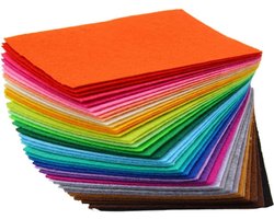 Viltlapjes - 40 stuks, 12×12 inch (30×30 cm) — 1 mm dik - zachte viltlapjes - voorgesneden patchworkvierkantjes voor DIY- en handwerkprojecten - hoogwaardige, kleurrijke, stevige lapjes - geschikt voor handwerk en DIY-projecten