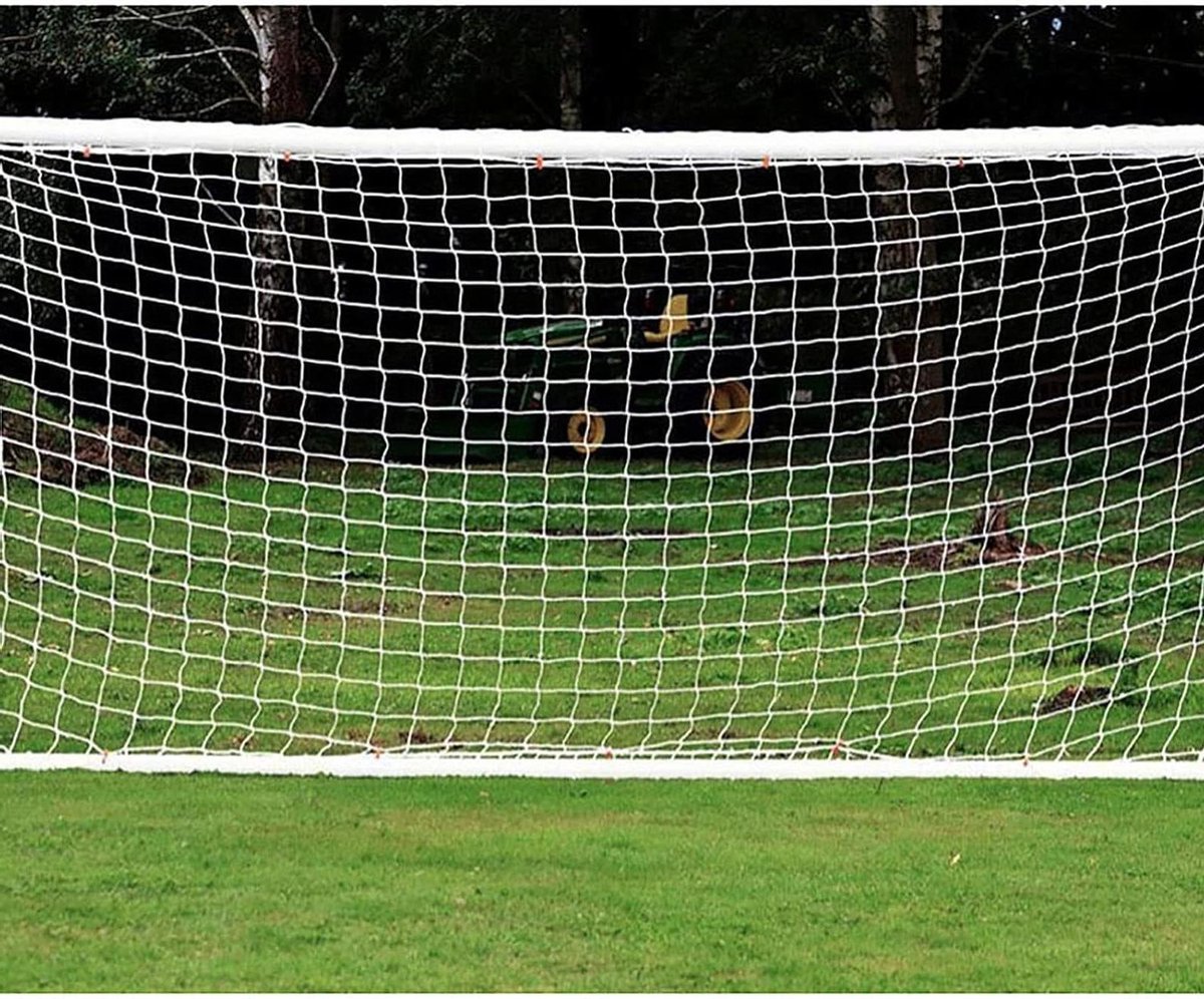 Voetbal Doel Net - Sport Net - Wedstrijd Training - Duurzaam Polypropyleen - 12x6FT - Wit