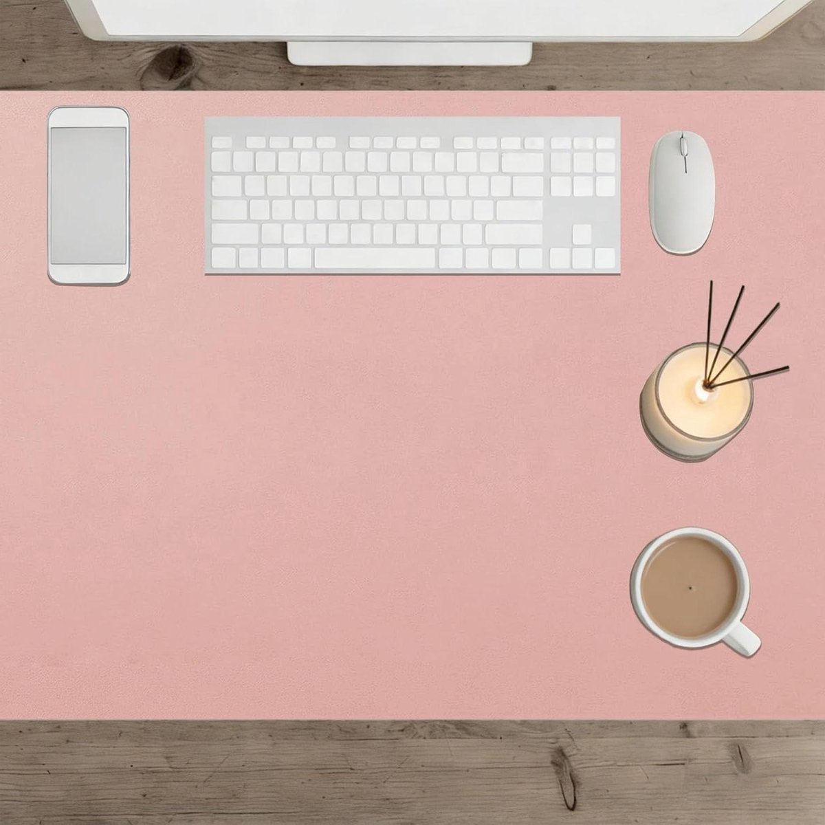 Bureauonderlegger - Bureaumat Schrijfonderlegger - Bureau Beschermen - Anti Slip - 80 x 120 cm - Roze