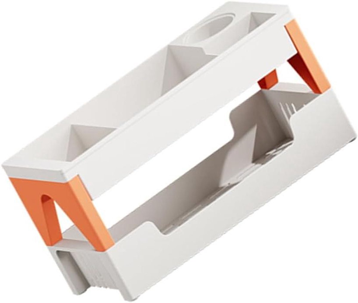 Mobiele Opbergwagen - Opbergrek Trolley - Keuken Organiseren - Holle Structuur - 76cm - Beige