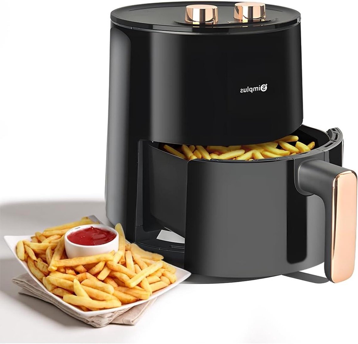 Airfryer - Hete Lucht Friteuse - Gezond Frituren - 360° Luchtcirculatie - 4 Liter - Zwart