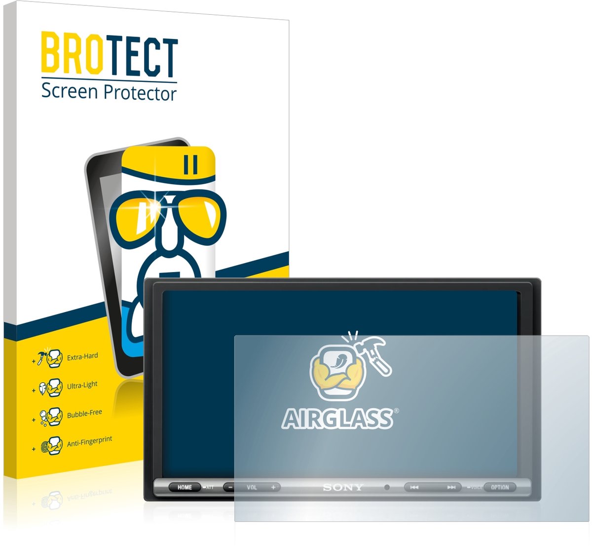 Screenprotector voor Sony XAV-AX3005DB Beschermglas transparant