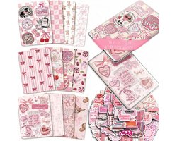 E-reader Inlegkaarten – E-reader Skins E-reader Decoratie – E-reader Personaliseren – Roze Strik Glitterontwerp – 69 x 48 inch – Roze