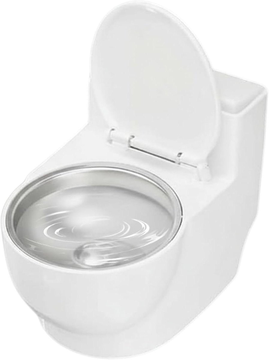 Katten Drinkbak - Voerbak Kat - Hydratatie Stimuleren - Snorhaar Vriendelijk - 10x10x11 cm - Wit