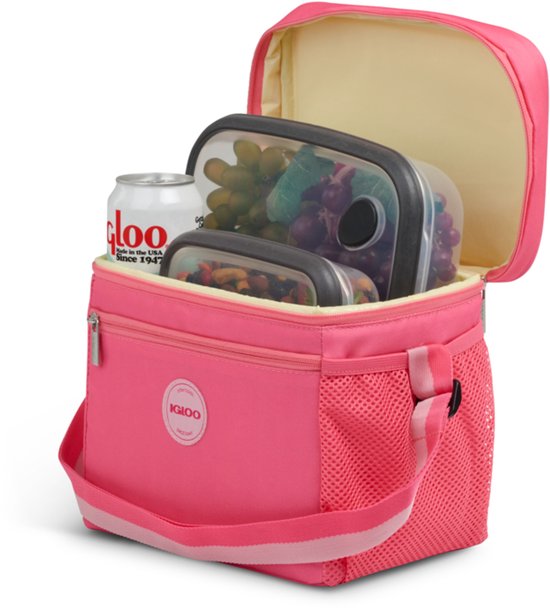 Igloo Lunch Square 9 Roze - Compacte Koeltas voor Lunch & Onderweg van Igloo — afbeelding 5