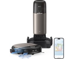 eufy S2 Nieuw 2026 Stofzuiger- en Dweilrobot HydroJet, 30kPa AeroTurbo™ 2.0-Zuigkracht, Vloerreinigingssysteem 2.0, EcoClean™ Elektrolyse, Randreiniging, Haarvrije DuoSpiral™ Borstels, 12-in-1 UniClean™ Station
