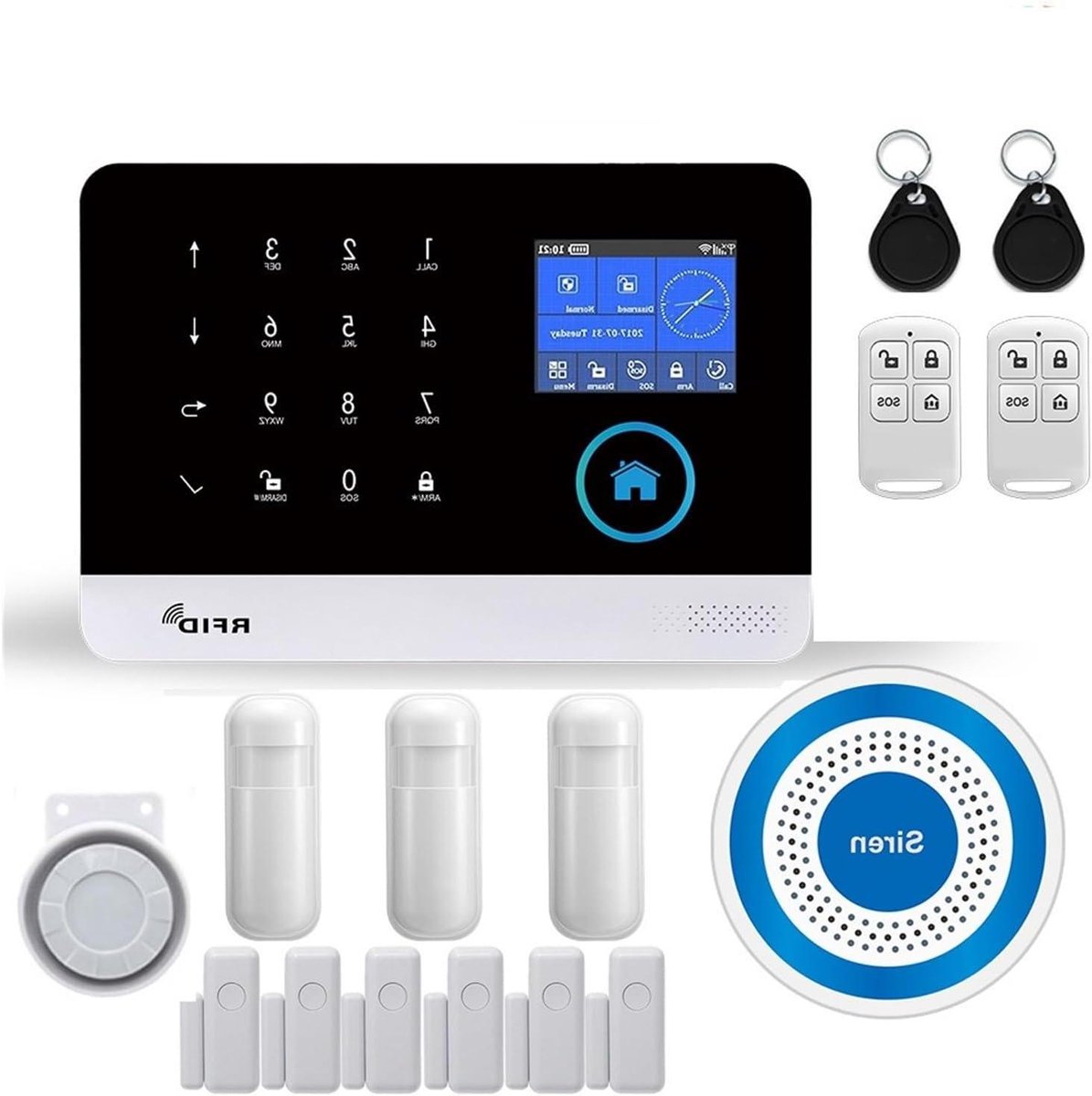 Draadloos WIFI GSM Alarm - Inbraakalarm Systeem - Woning Beveiligen - Huisdiervriendelijke Sensor - 10x10x10 mm - M
