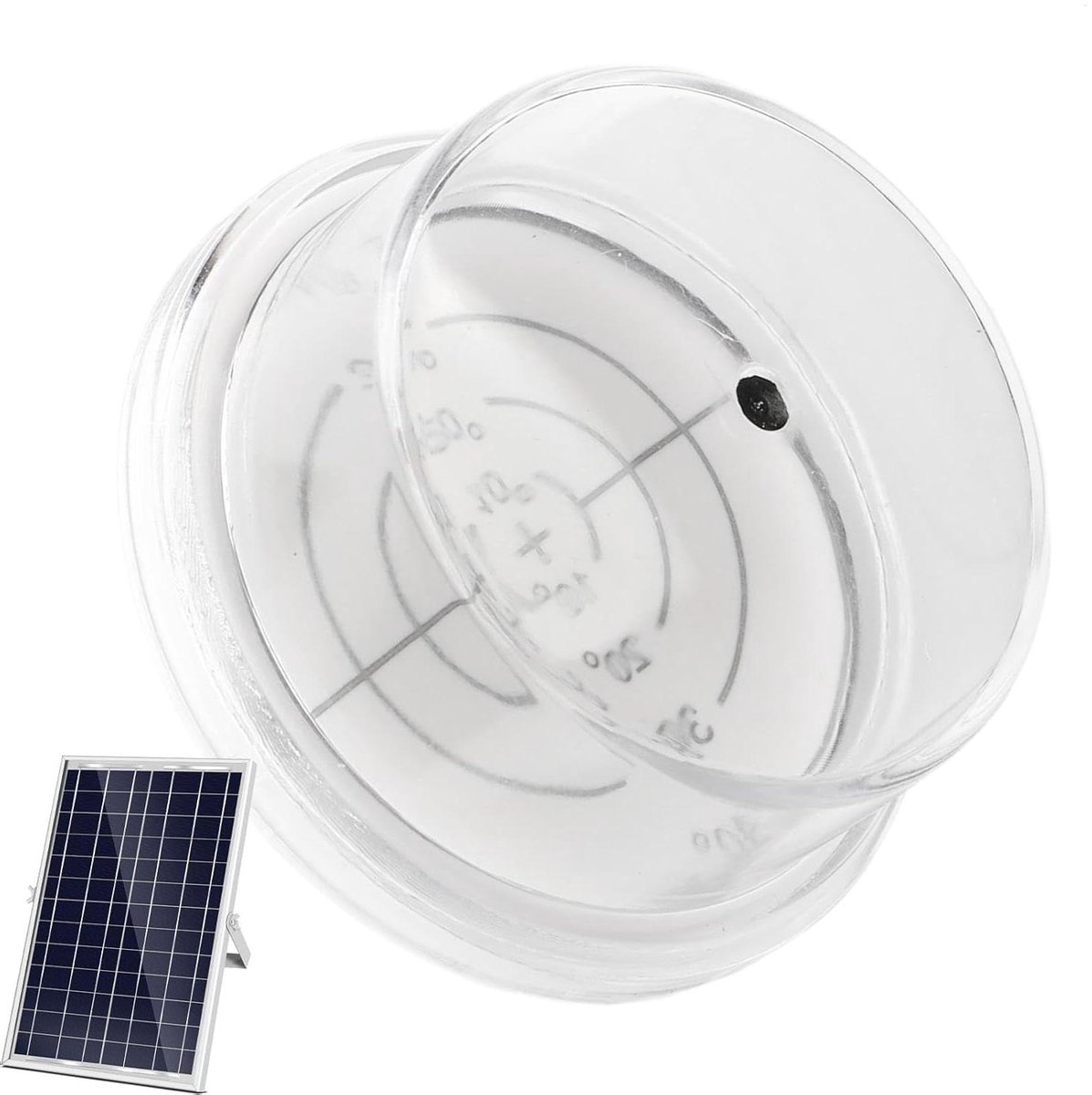 Zonnehoekzoeker - Zonnehoekmeter - Zonnepanelen Uitlijnen - Waterdicht ABS - 4.5 cm - Grijs