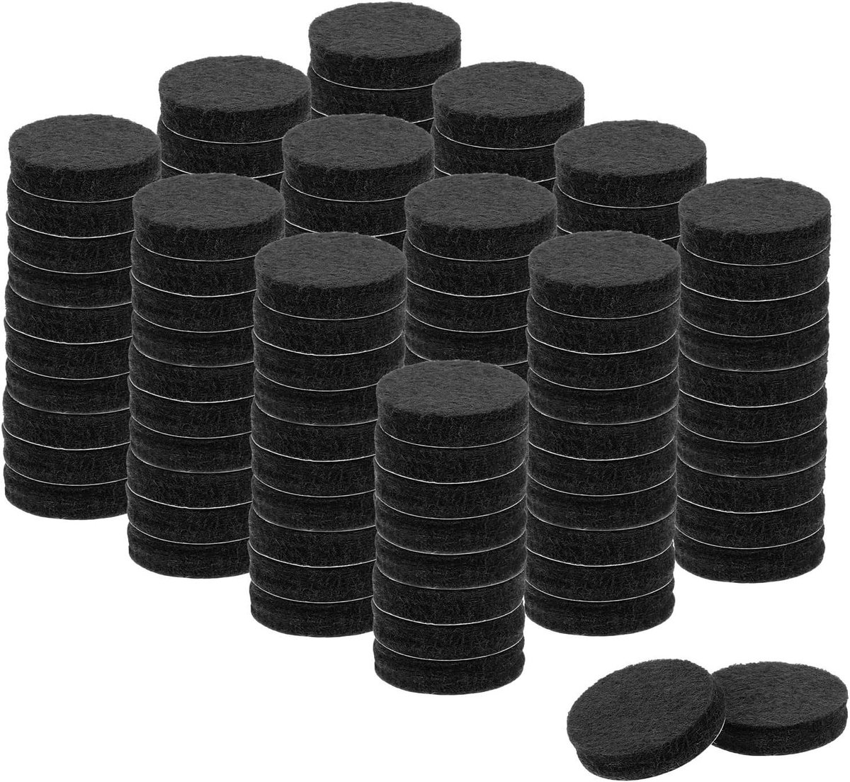 Vilten Meubeldopjes - Viltjes Stoelpoten - Vloeren Beschermen - Zelfklevend EVA-rubber - 120 stuks - Zwart