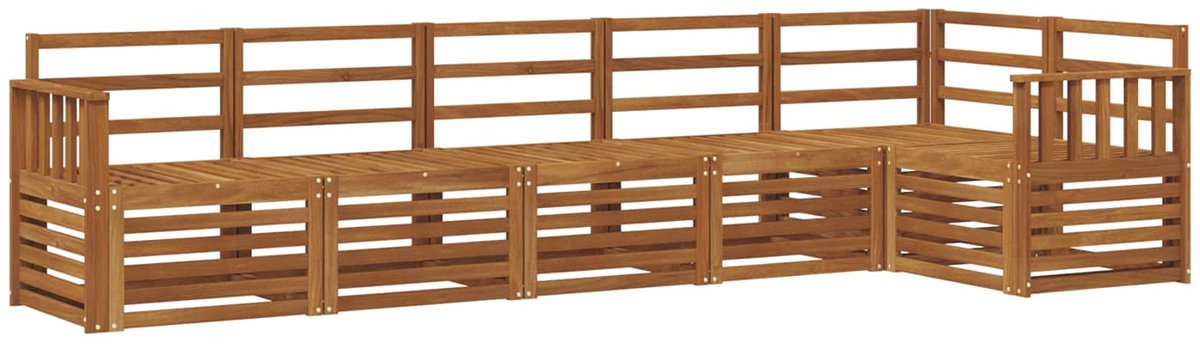vidaXL Buiten - bank - set - 6 - st - Naturel - Polyester