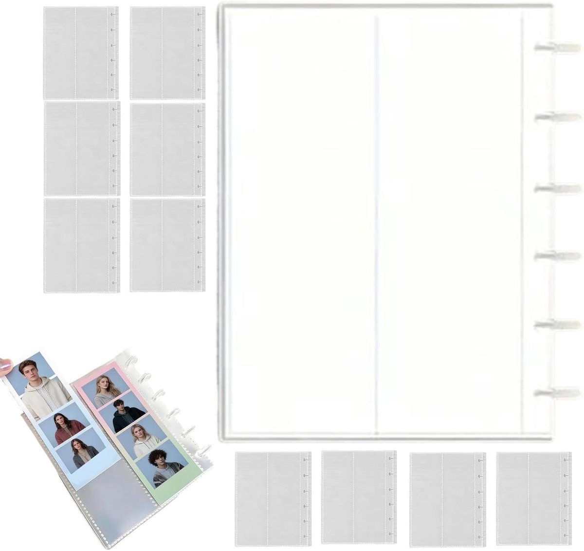 Fotocabine Album - Fotoalbum Prentenlijst - Herinneringen Bewaren - Transparante Beschermhoes - 5x15 cm - Niet gespecificeerd