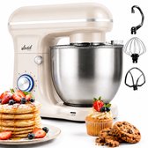 Vivid Green 1500W Keukenrobot - 5L Mengkom - 10 Snelheden - Keukenmixer - Keukenmachine - Creme