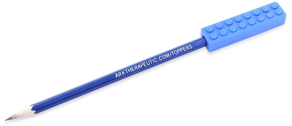 ARK Therapeutic kauwbare potloodtopper sensorisch speelgoed XXT blauw.