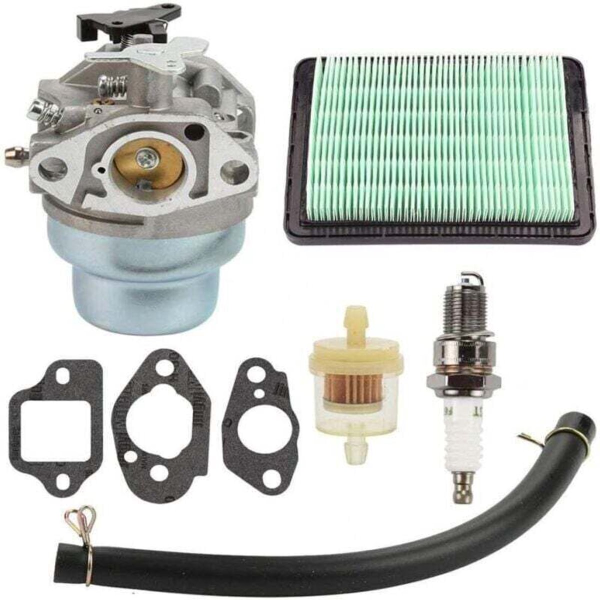 Carburateur geschikt geschikt voor bougiepakking, brandstof- en luchtfilterset, XU, geschikt geschikt voor Honda GCV160, GCV160A, GCV160LA, HRB216, HRS216, HRR216, HRT216, HRZ216