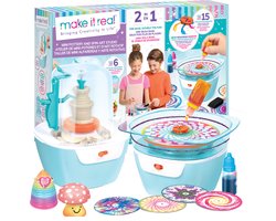 Make it Real - 2-in-1 Mini Pottenbak- & Draaikunst Studio - Knutselen en Verven