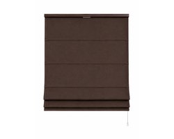 Vouwgordijn Store Bateau 120x180 cm – Donkerbruin – Rechte Onderkant – Verstelbaar – Inclusief Montageset