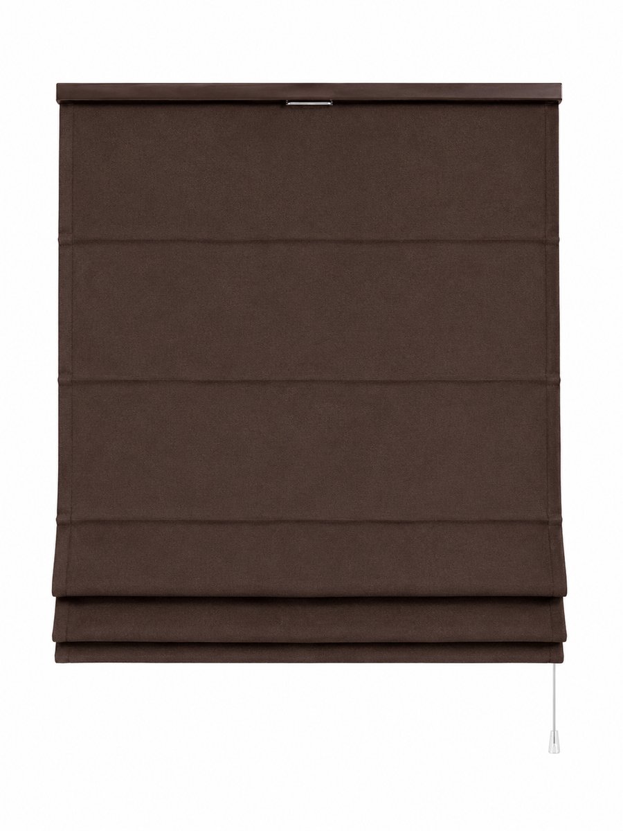Vouwgordijn Store Bateau 120x180 cm – Donkerbruin – Rechte Onderkant – Verstelbaar – Inclusief Montageset
