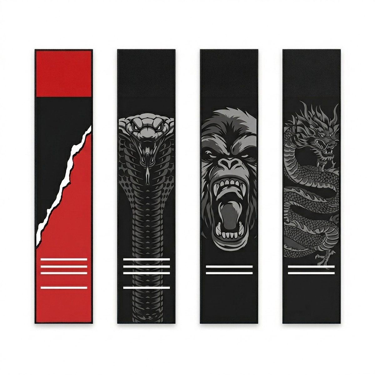 KAD® Dartmat met Oche - Professionele Rubberen Dartmat - Antislip - Zwart/Rood - 290cm x 60cm