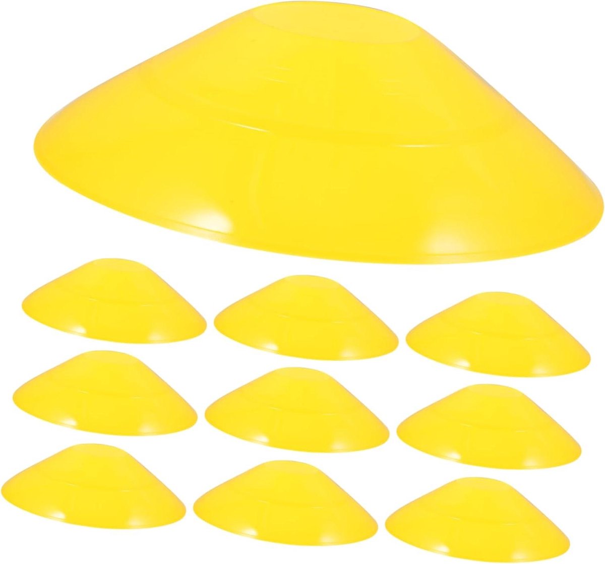 Voetbal Trainingskegels - Sport Kegels Markering - Sport Training - Flexibel en Duurzaam PE Materiaal - 18.5 cm - Geel