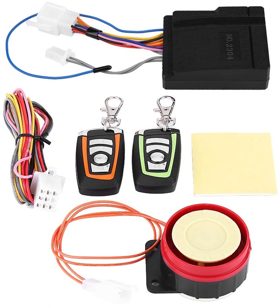 Yosoo Universele Motor Alarm Systeem met Dubbele Afstandsbediening - Diefstalbeveiliging voor Motor en Fiets