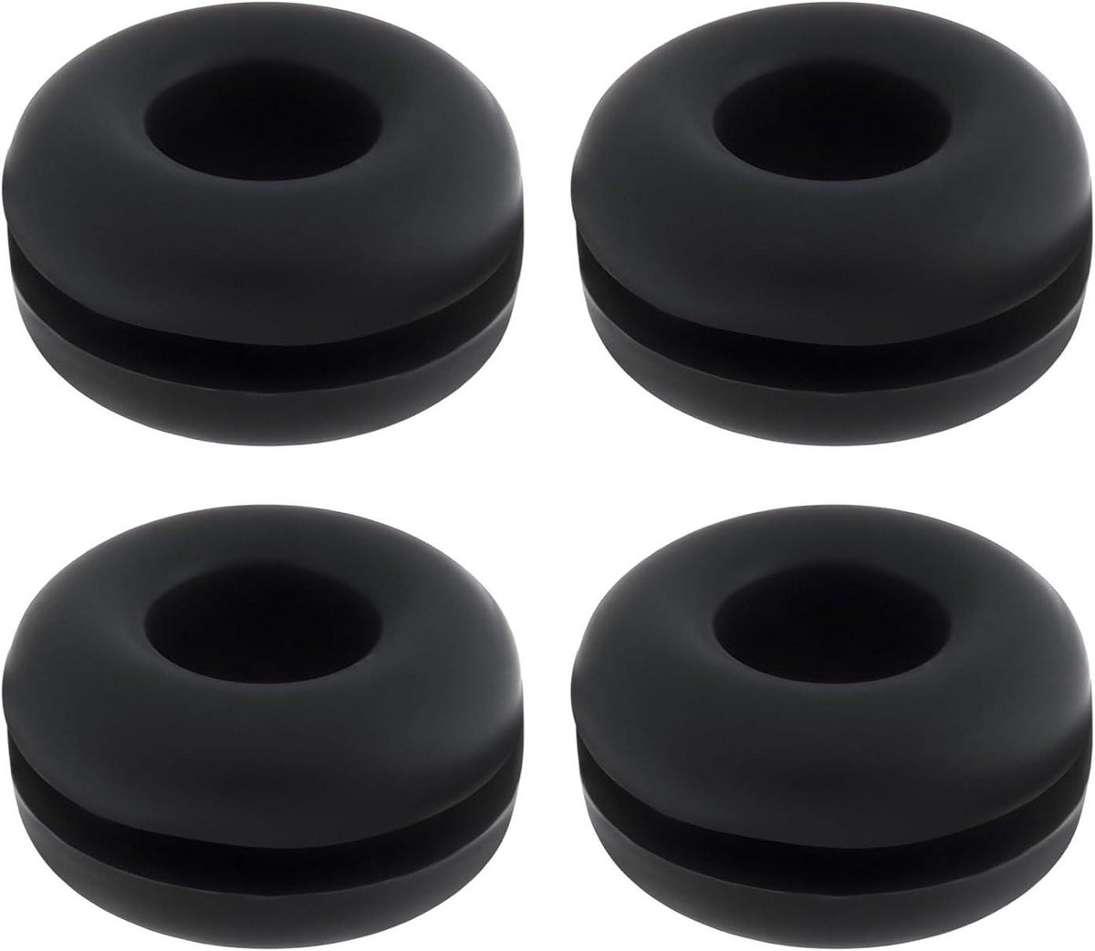 Bedplate Grommets - Grondplaat Pads - Tonarm Reparatie - Hoge Levensduur - 7x4x3mm - Zwart