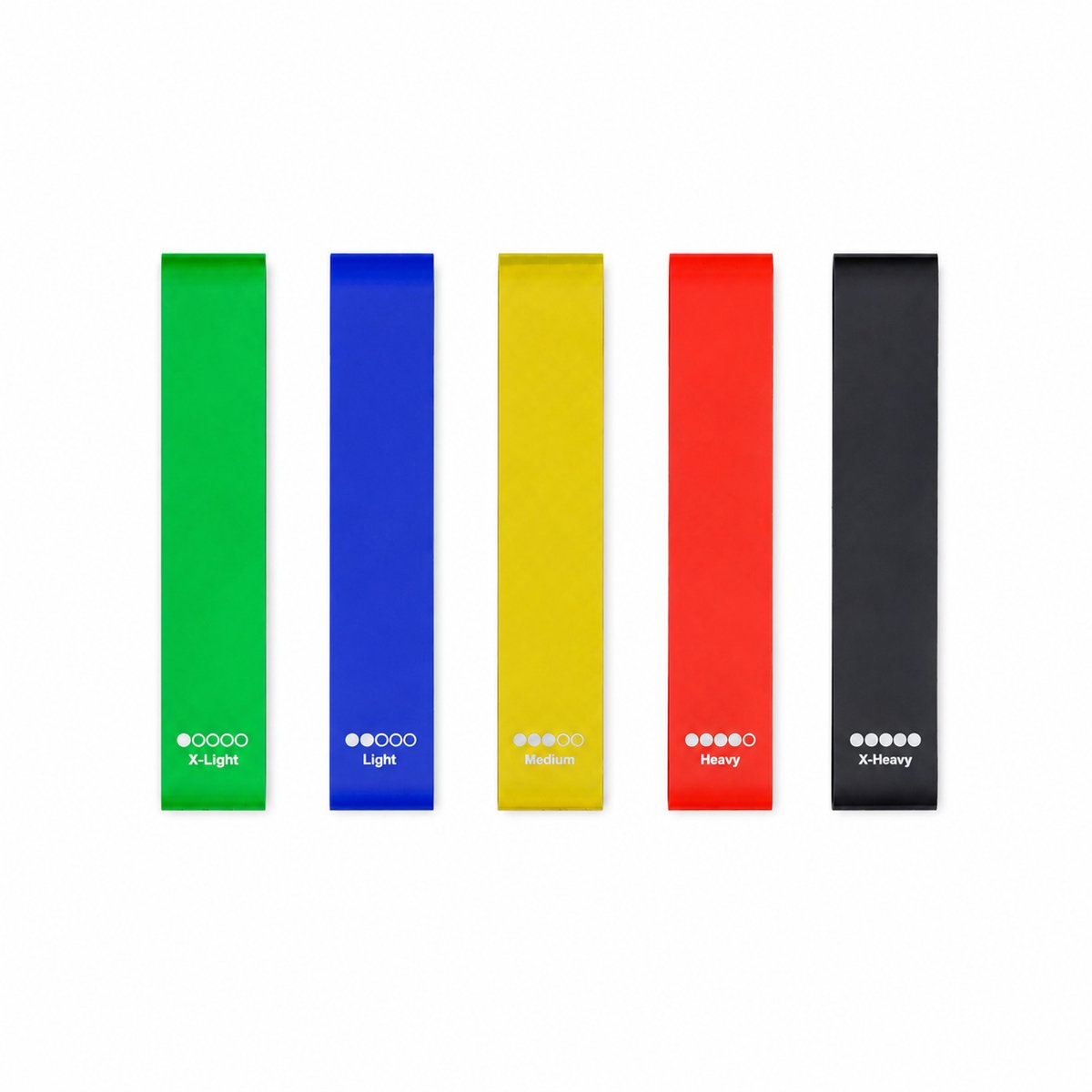 Ryce® Weerstandsbanden Set - 5 Delig - Resistance Band - Fitness Elastiek - Booty