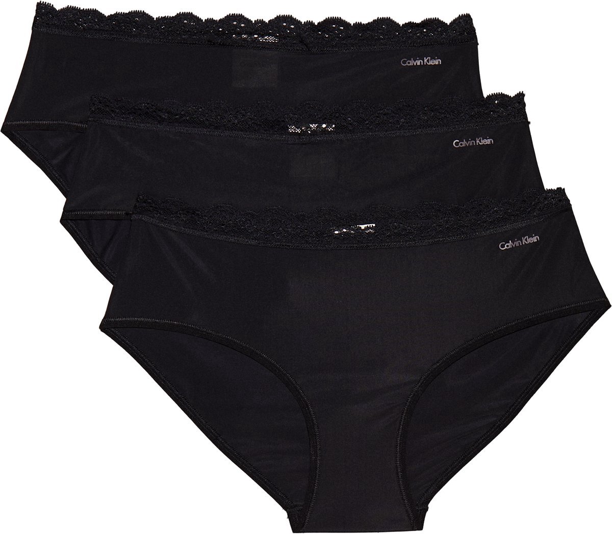 Calvin Klein 3 Pack Thongs - Micro Stretch With Lace