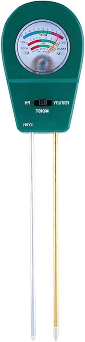 Bodem PH Meter - Vochtmeter Tuin - Planten Verzorgen - 3-in-1 Meting - 26 x 6 x 3 cm - Groen