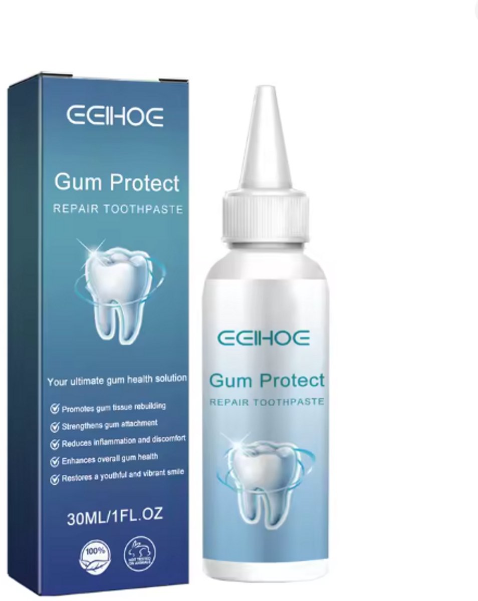 EELHOE Tandvlees Herstel Tandpasta - 30ml - Tegen Terugtrekkend Tandvlees & Ontstoken Tandvlees - Verwijdert Tandplak - Frisse Adem - Mondverzorging