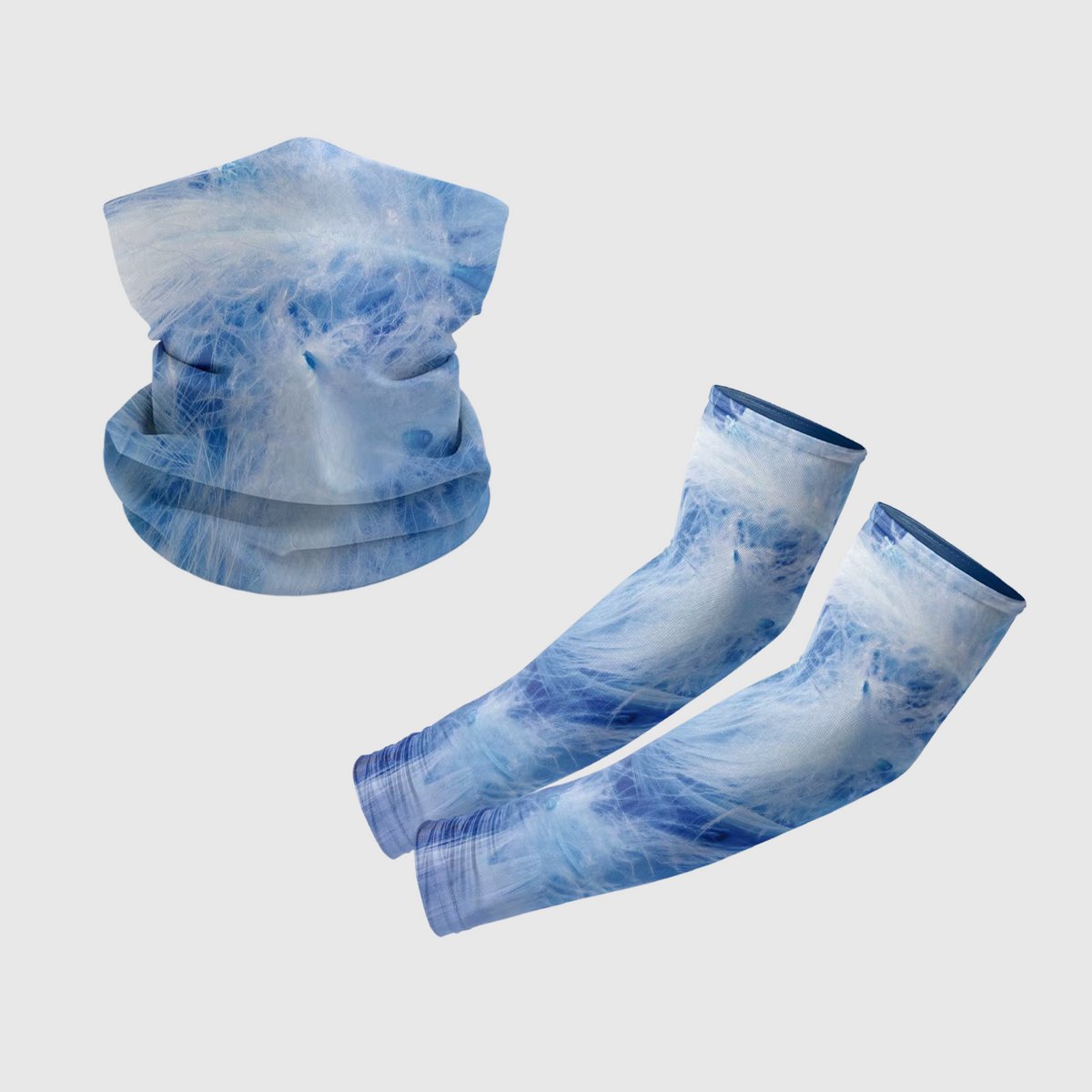 Premium Nekwarmer & Armstukken Set - UV-Bescherming - Ice Silk Materiaal - Zonbescherming Combiset - Voor Sport, Fiets & Motor - Dames & Heren